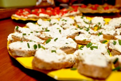 tartine cu crema de branza