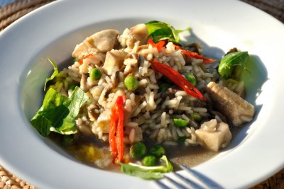 risotto cu ciuperci si mazare 11
