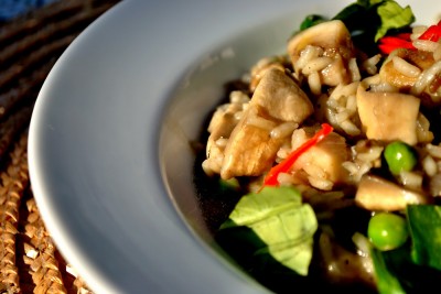 risotto cu ciuperci si mazare 12
