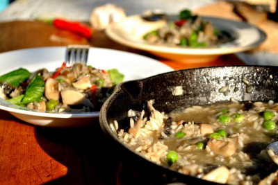 risotto cu ciuperci si mazare 14